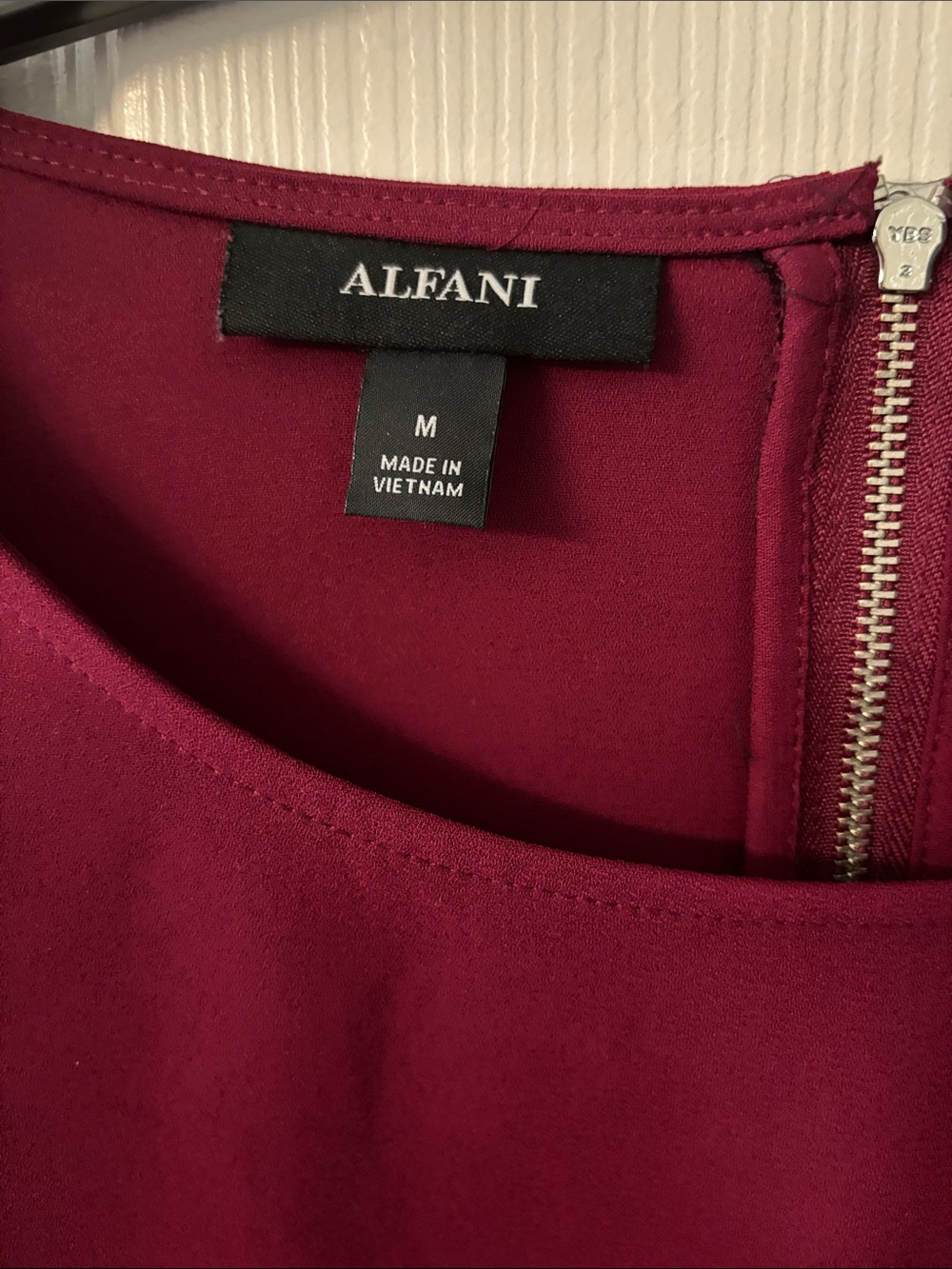 Alfani Burgundy Ruffle-Sleeve Blouse - Picture 2 of 5